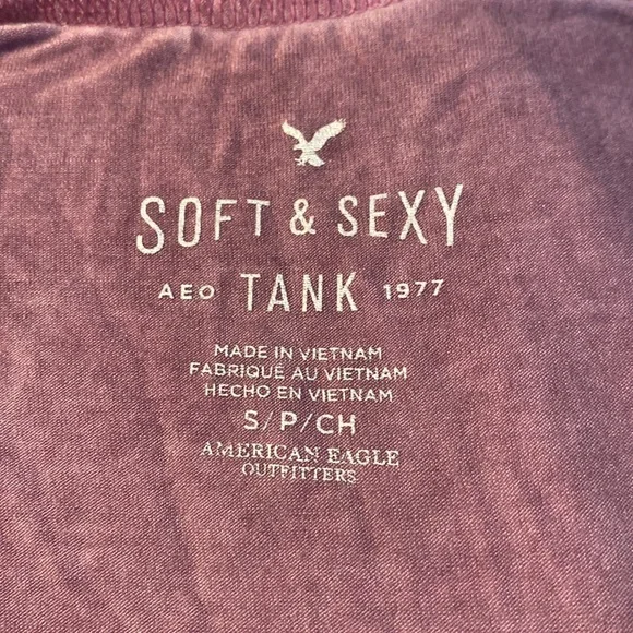 NWT‎ AE Soft & Sexy Rope Braided Trim Muscle Tank Purple - Picture 6 of 10